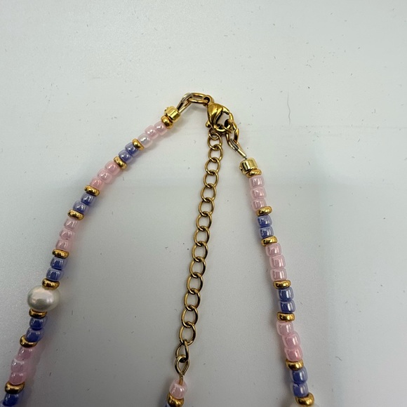 Blushing Bow Heart Necklace **Waterproof* - Picture 6 of 6